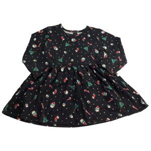 👣 5/$25 - Black Holiday Themed Long Sleeve Dress